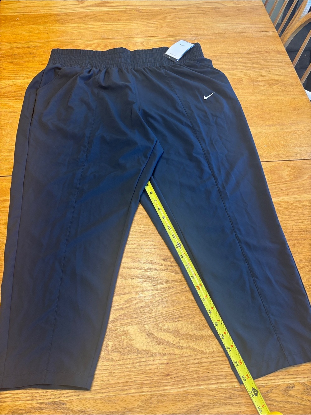 Women’s two piece Nike White Cropped Logo Sweatshirt with Black Nike Track Pants - Picture 10 of 10